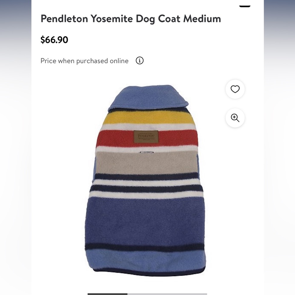 The Carolina Pet Pendleton National Park Yosemite Dog Coat-size Med